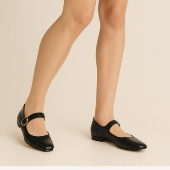 Sam Edelman Michaela Mary Jane Black Leather Loafers Flats Ballet Slipper Sze9.5 - Picture 14 of 14